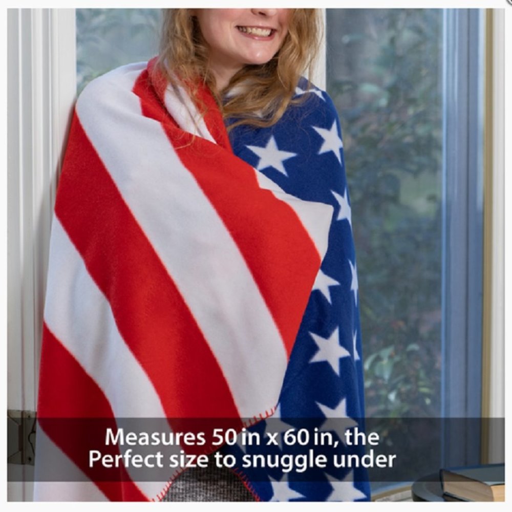 American Flag Blanket 50”x60” Stars and Stripes Throw